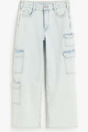 H&M Wide Leg Cargo Jeans Loose Fit