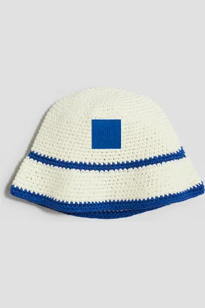 H&M Bøllehat i bomuld med hæklet look