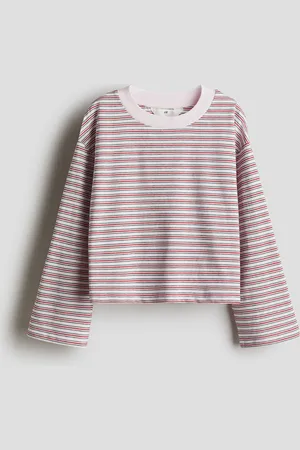 H&M Top i bomuldsjersey med lange ærmer