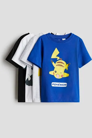 H&M 4-pak T-shirt med tryk