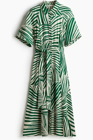 H&M Skjortekjole med bindebælte