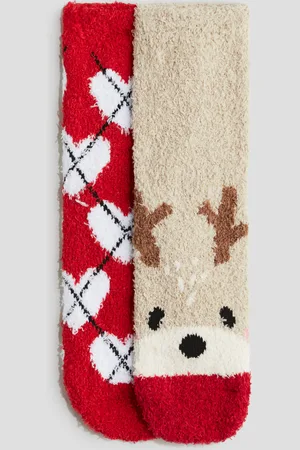 H&M 2-pak strømper i chenille