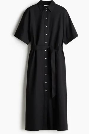 H&M Skjortekjole i hørblanding