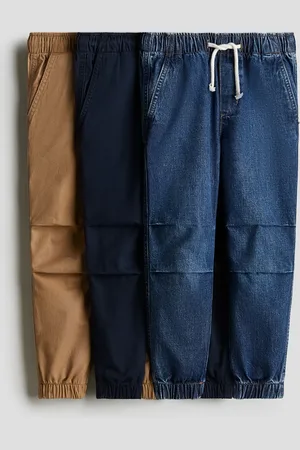 H&M 3-pak joggers i bomuld