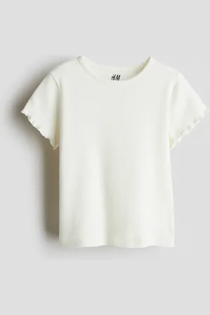 H&M Ribbet top i jersey