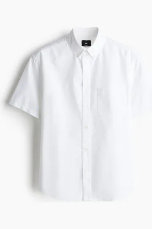 H&M Oxfordskjorte med korte ærmer Regular Fit
