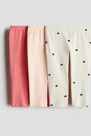 H&M 3-pak leggings i bomuld