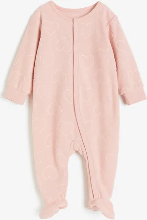 H&M Natdragt i fleece - Lyserød
