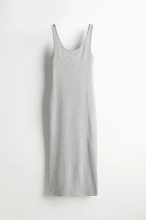 H&M Ribbet kjole i jersey