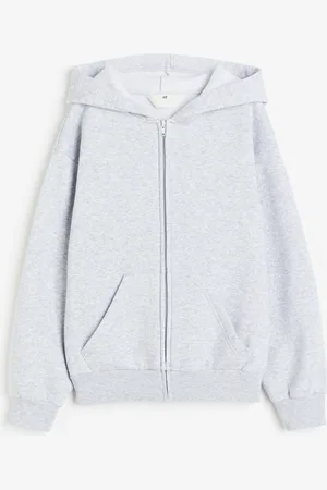 H&M Oversized hættetrøje med lynlås