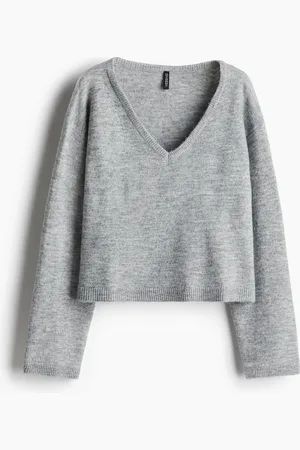 H&M Finstrikket trøje med V-hals