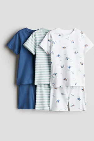 H&M 3-pak natsæt - Turkis