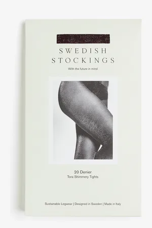 H&M Tora Shimery Strømpebukser 20 Den - Lilla