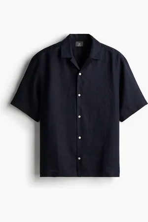 H&M Kortærmet skjorte i hør Relaxed Fit