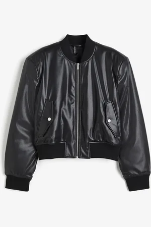 H&M Coated bomberjakke med skulderpuder