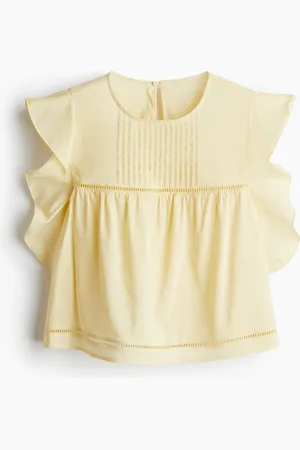 H&M Bluse med flæseærmer