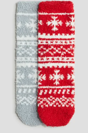 H&M 2-pak strømper i chenille