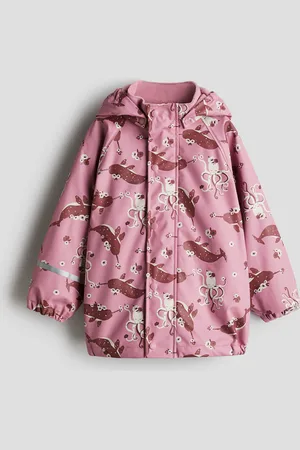 H&M Regnjakke - Aop, Med Fleece