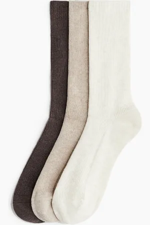 H&M 3-pak ribstrikkede strømper