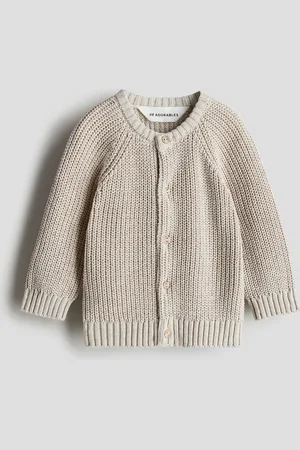 H&M Cardigan i patentstrikket bomuld