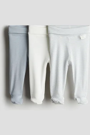 H&M 3-pak leggings med foldbar ribkant