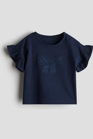 H&M Croptop i bomuld med applikation