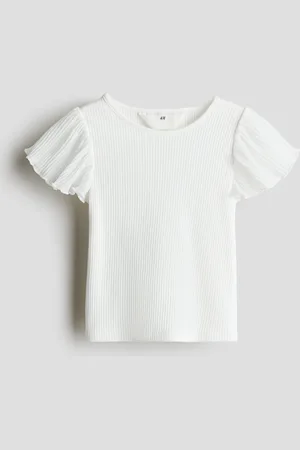 H&M Top med ærmer i chiffon