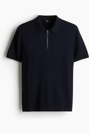 H&M Ribstrikket poloshirt Slim Fit