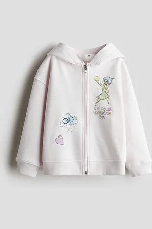 H&M Hoodie med lynlås og tryk