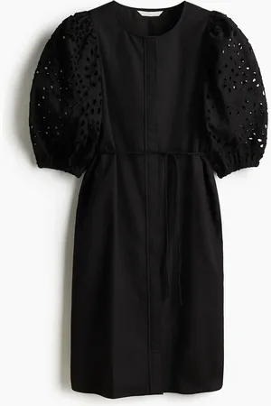 H&M Kjole med ærmer i broderie anglaise