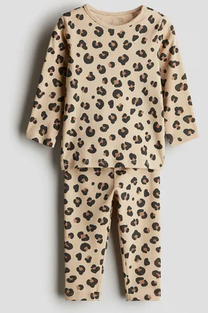 H&M Natsæt i bomuld med tryk - Beige