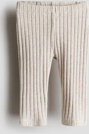 H&M Bredribbede leggings i bomuld