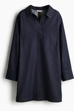 H&M Kjole i denim med krave