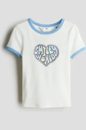 H&M Top i jersey med tryk