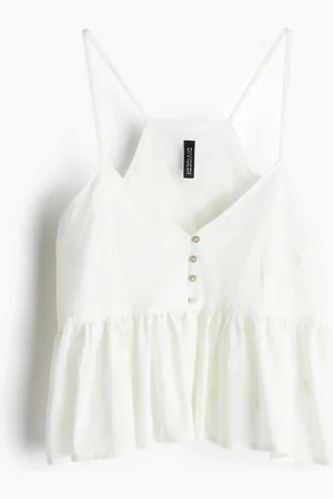 H&M Peplumtop med smalle stropper
