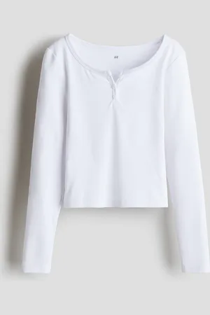 H&M Langærmet top i jersey