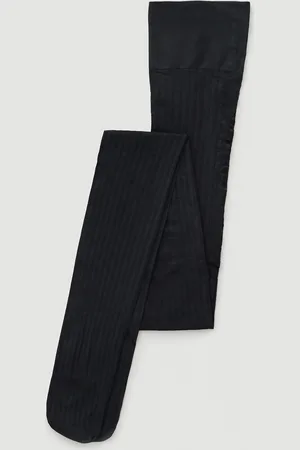 H&M Natalie Stripe Strømpebukser 50 Den - Sort