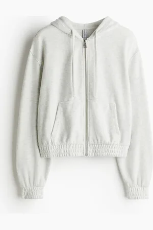 H&M Hoodie i jersey med lynlås