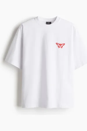 H&M T-shirt med tryk Oversized Fit