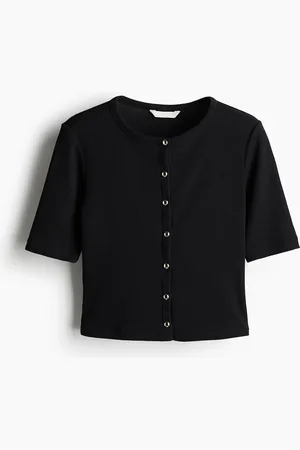 H&M Ribbet cardigan i jersey