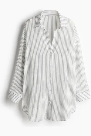 H&M Lang skjorte i bomuld
