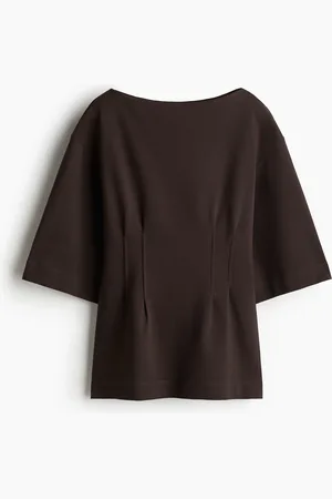 H&M T-shirt med markeret talje