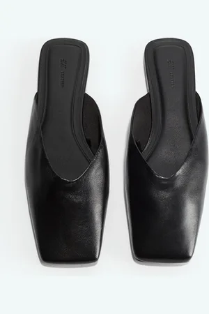 H&M Slip-ons i læder med firkantet snude