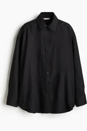 H&M Oversized skjorte i hør