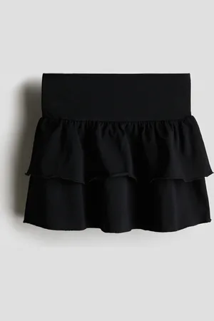 H&M Nederdel i etager med ombukket linning