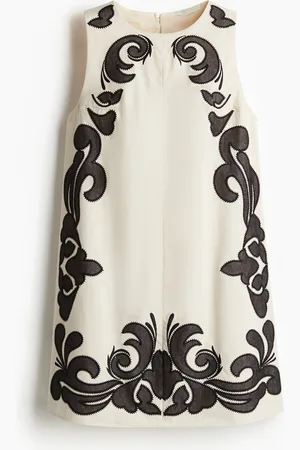 H&M Shiftkjole med broderier