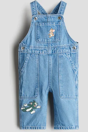 H&M Overalls i denim med tryk