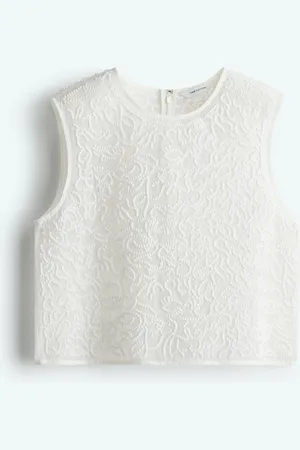 H&M Tynd, broderet top