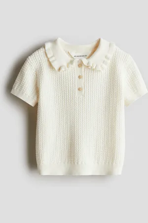 H&M Kabelstrikket top i bomuld