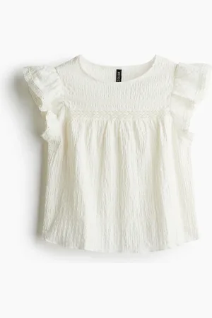 H&M Top i strukturmønstret jersey